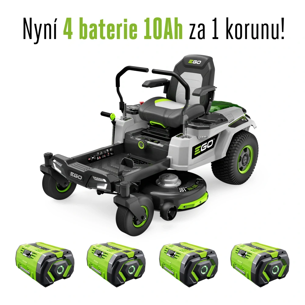 EGO aku zahradní rider s nulovým poloměrem zatáčení EGO Z6