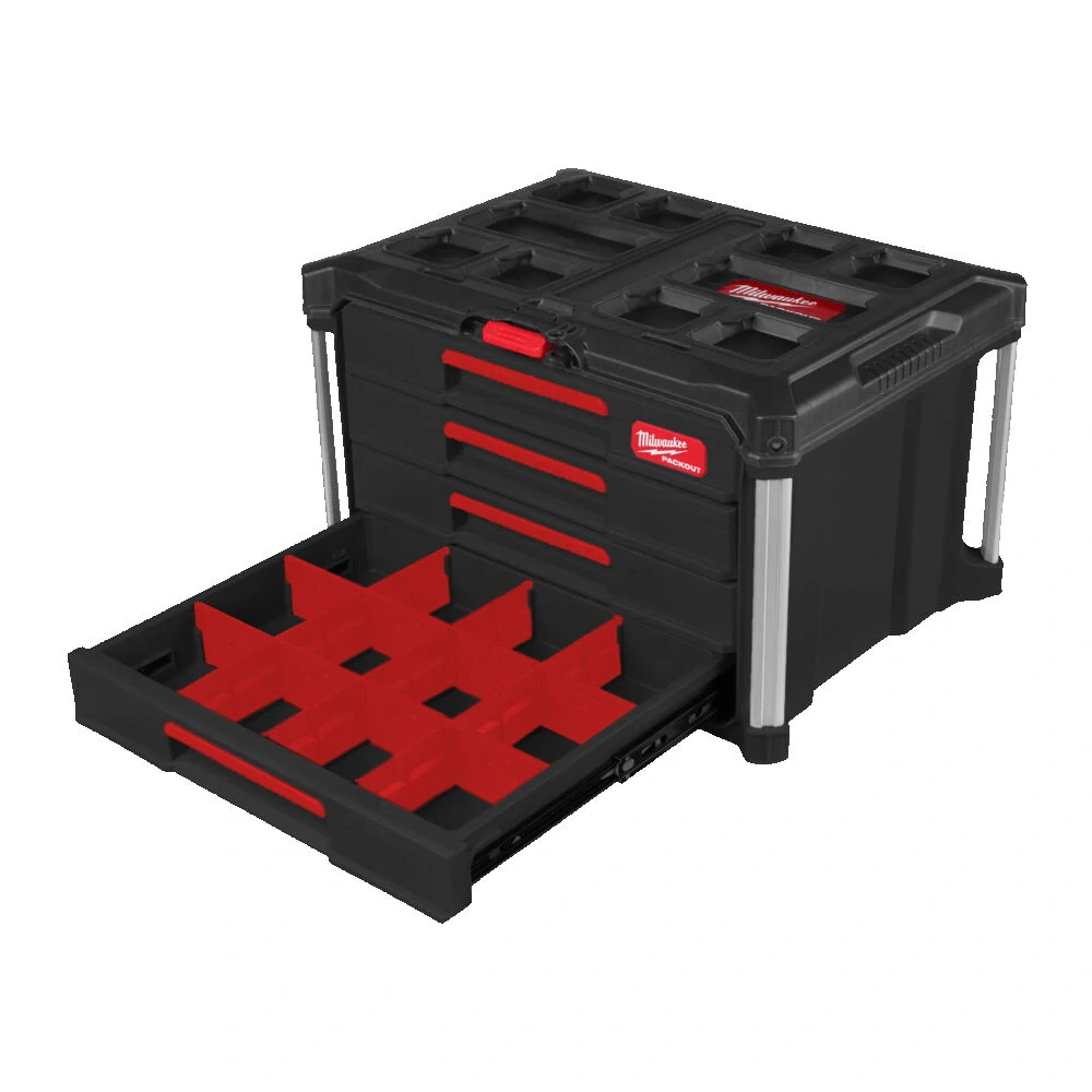 Milwaukee PACKOUT™ box na nářadí se 4 zásuvkami Packout 4 Drawer Tool Box