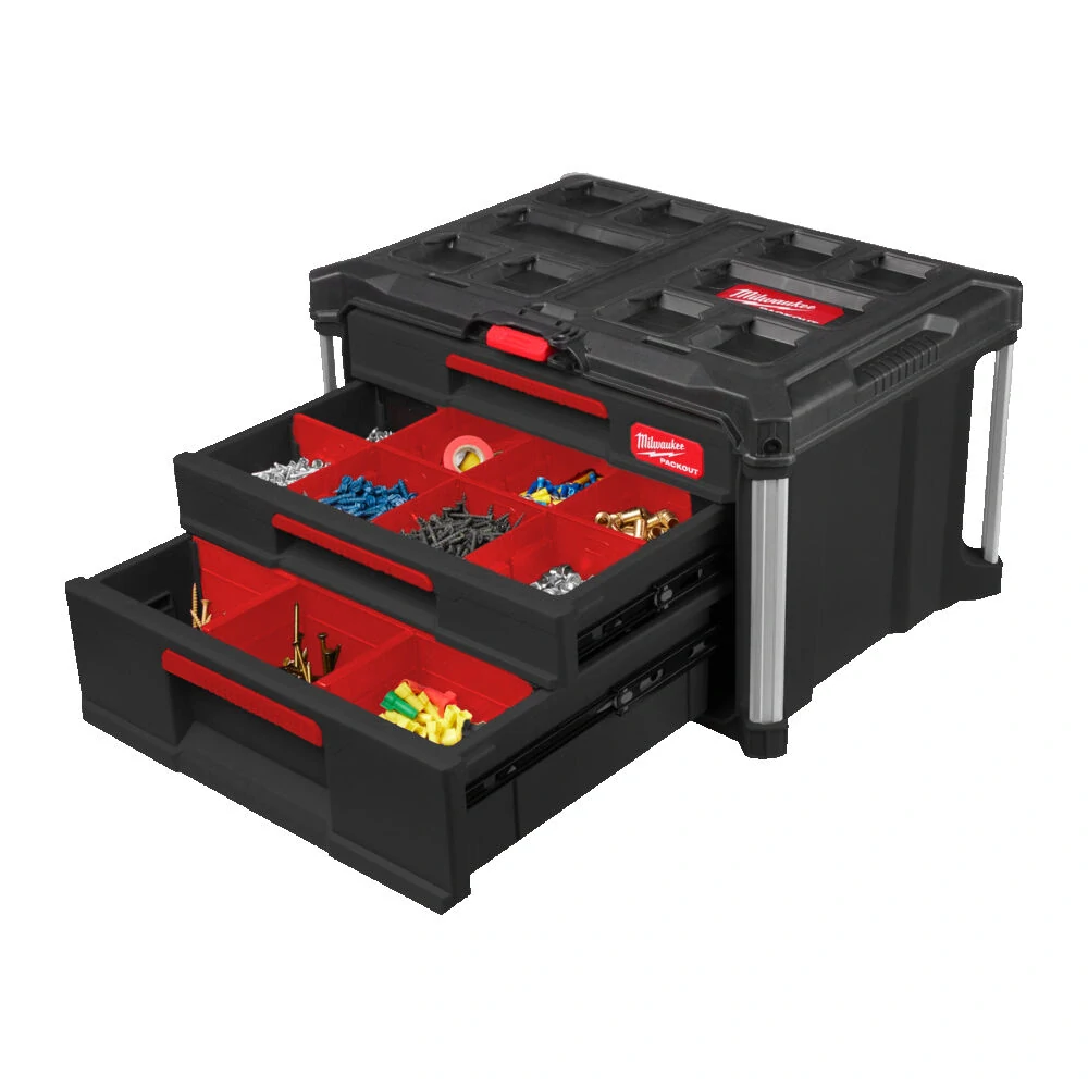 Milwaukee PACKOUT™ na nářadí se čtyřmi zásuvkami Packout 4 Drawer Tool Box